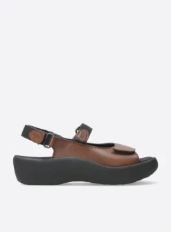 Wolky Jewel - cognac leer<DAMES Sandalen