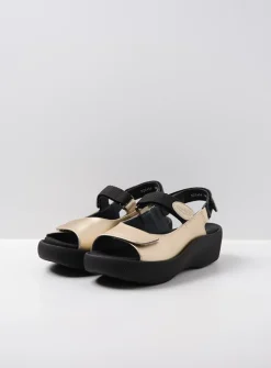 Wolky Jewel - goud leer<DAMES Sandalen
