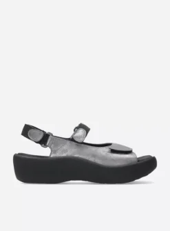 Wolky Jewel - grijs metallic nubuck<DAMES Sandalen