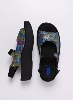 Wolky Jewel - jeansblauw/multi leer<DAMES Sandalen