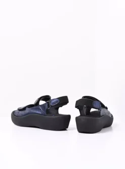 Wolky Jewel - marineblauw metallic nubuck<DAMES Sandalen
