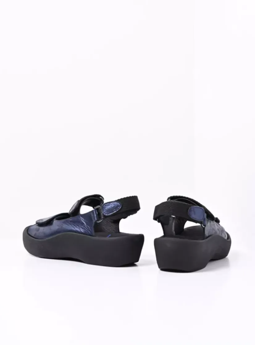 Wolky Jewel - marineblauw metallic nubuck<DAMES Sandalen