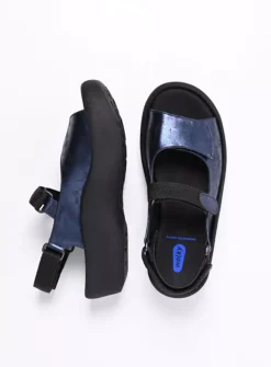 Wolky Jewel - marineblauw metallic nubuck<DAMES Sandalen