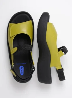 Wolky Jewel - olijfgroen leer<DAMES Sandalen