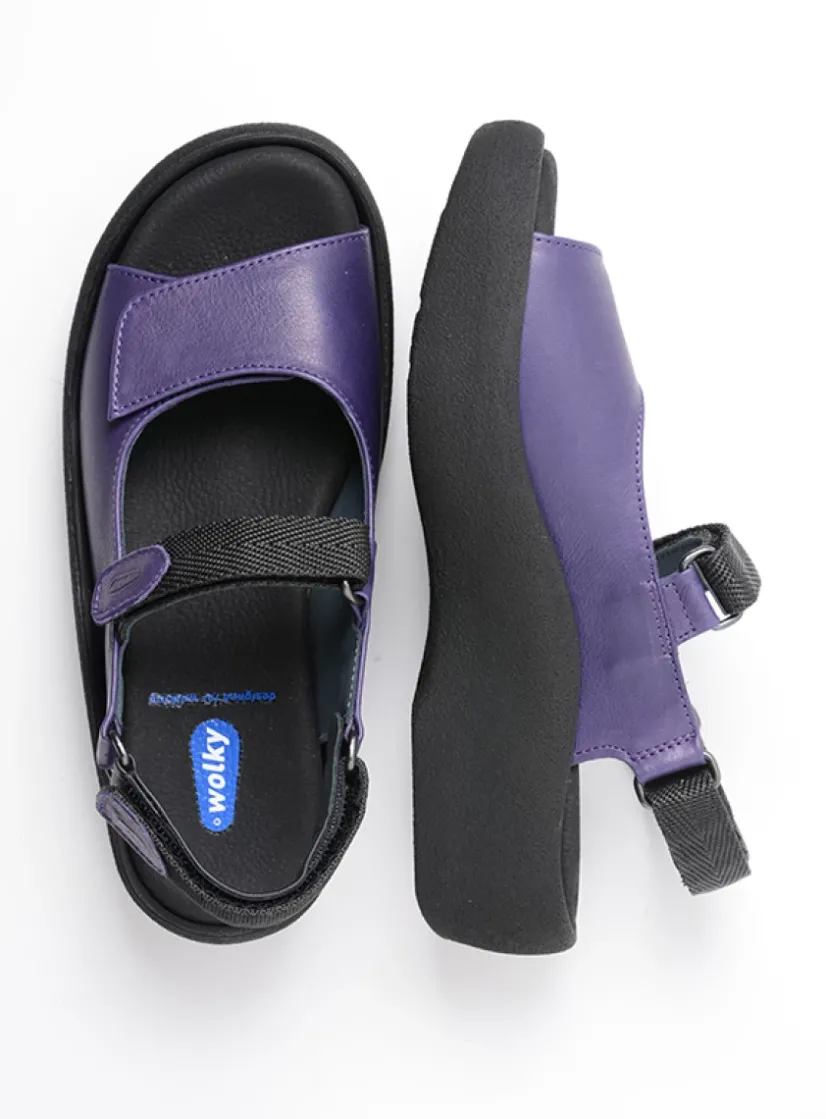 Wolky Jewel - paars leer<DAMES Sandalen