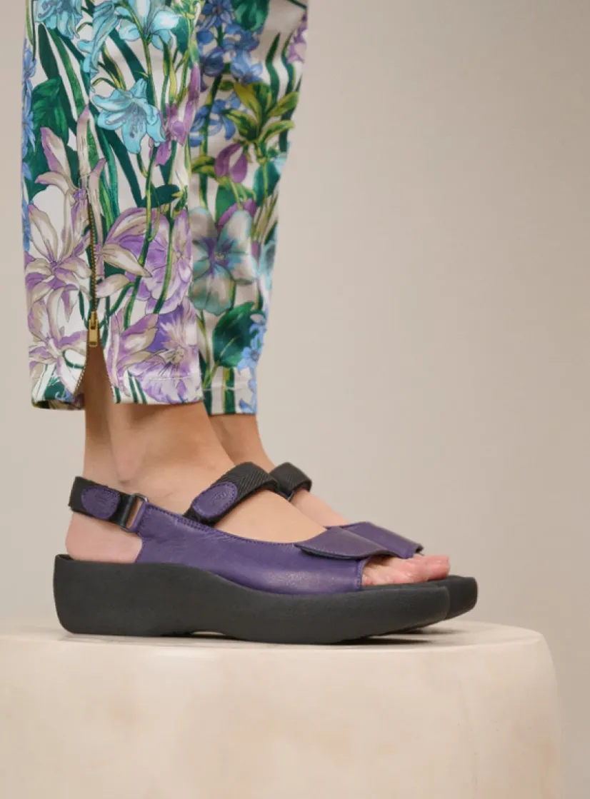 Wolky Jewel - paars leer<DAMES Sandalen