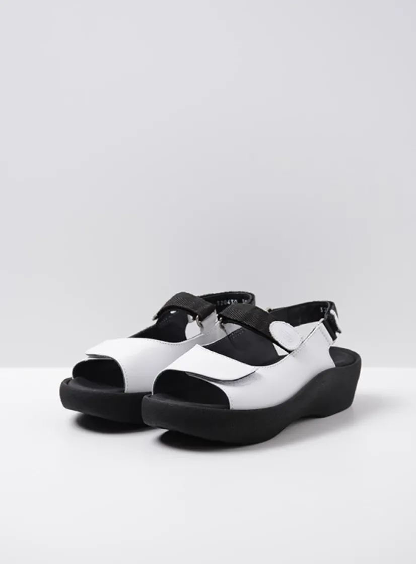 Wolky Jewel - wit leer<DAMES Sandalen