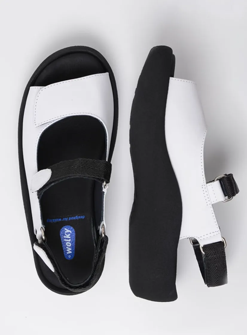 Wolky Jewel - wit leer<DAMES Sandalen