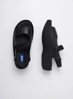 Wolky Jewel - zwart leer<DAMES Sandalen