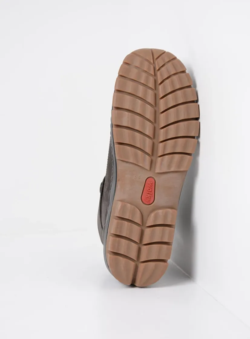 Wolky Jump - asfalt nubuck<DAMES Hoge Veterschoenen|Herfst/Winter
