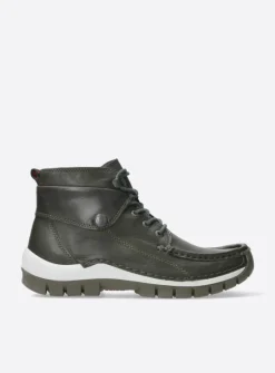 Wolky Jump - cactus leer<DAMES Hoge Veterschoenen|Herfst/Winter