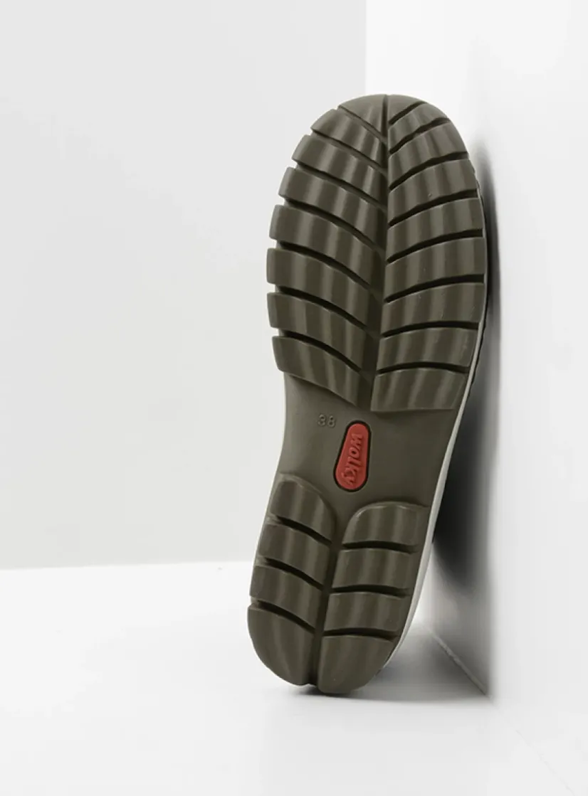 Wolky Jump - cactus leer<DAMES Hoge Veterschoenen|Herfst/Winter