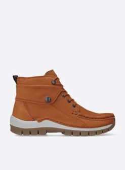 Wolky Jump - cognac nubuck<DAMES Hoge Veterschoenen|Herfst/Winter