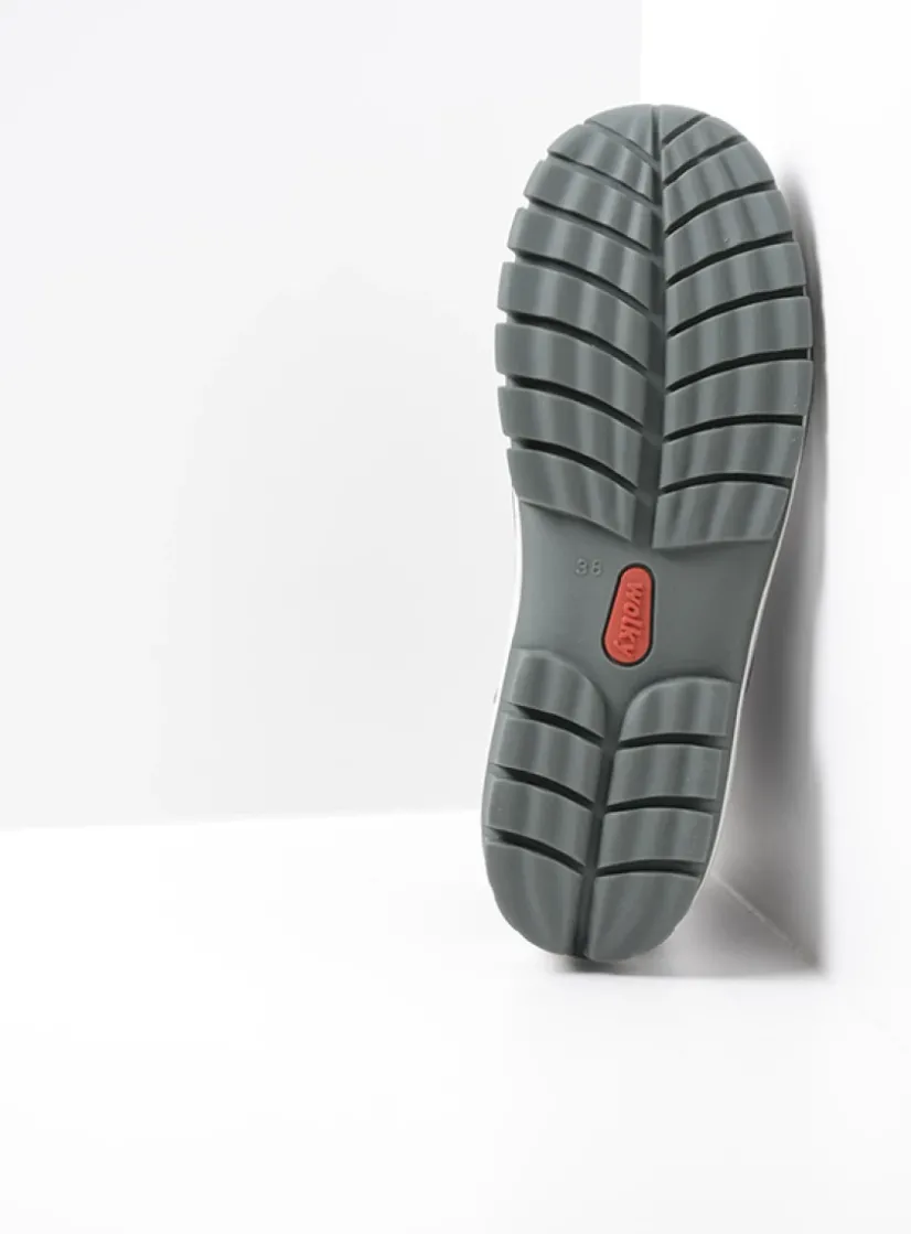 Wolky Jump - zwart grijsgroen nubuck<DAMES Hoge Veterschoenen|Herfst/Winter