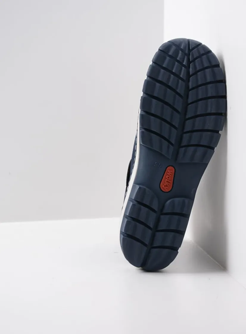 Wolky Jump Summer - denim nubuck<DAMES Hoge Veterschoenen