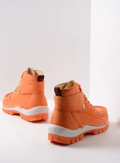 Wolky Jump Summer - oranje nubuck<DAMES Hoge Veterschoenen