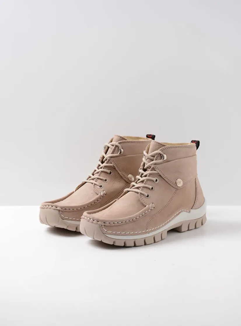 Wolky Jump Summer - safari nubuck<DAMES Hoge Veterschoenen