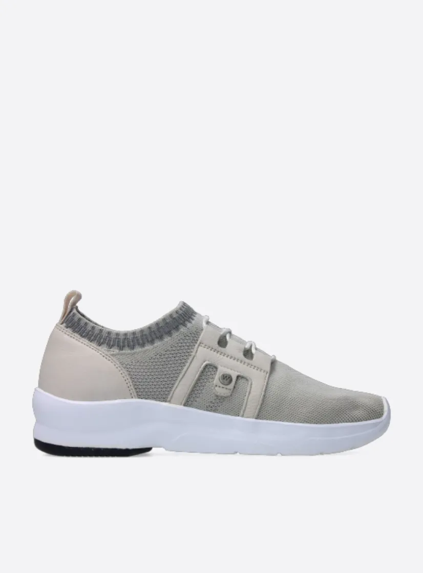 Wolky Kalona - gebroken wit 3D knitting<DAMES Lage Veterschoenen