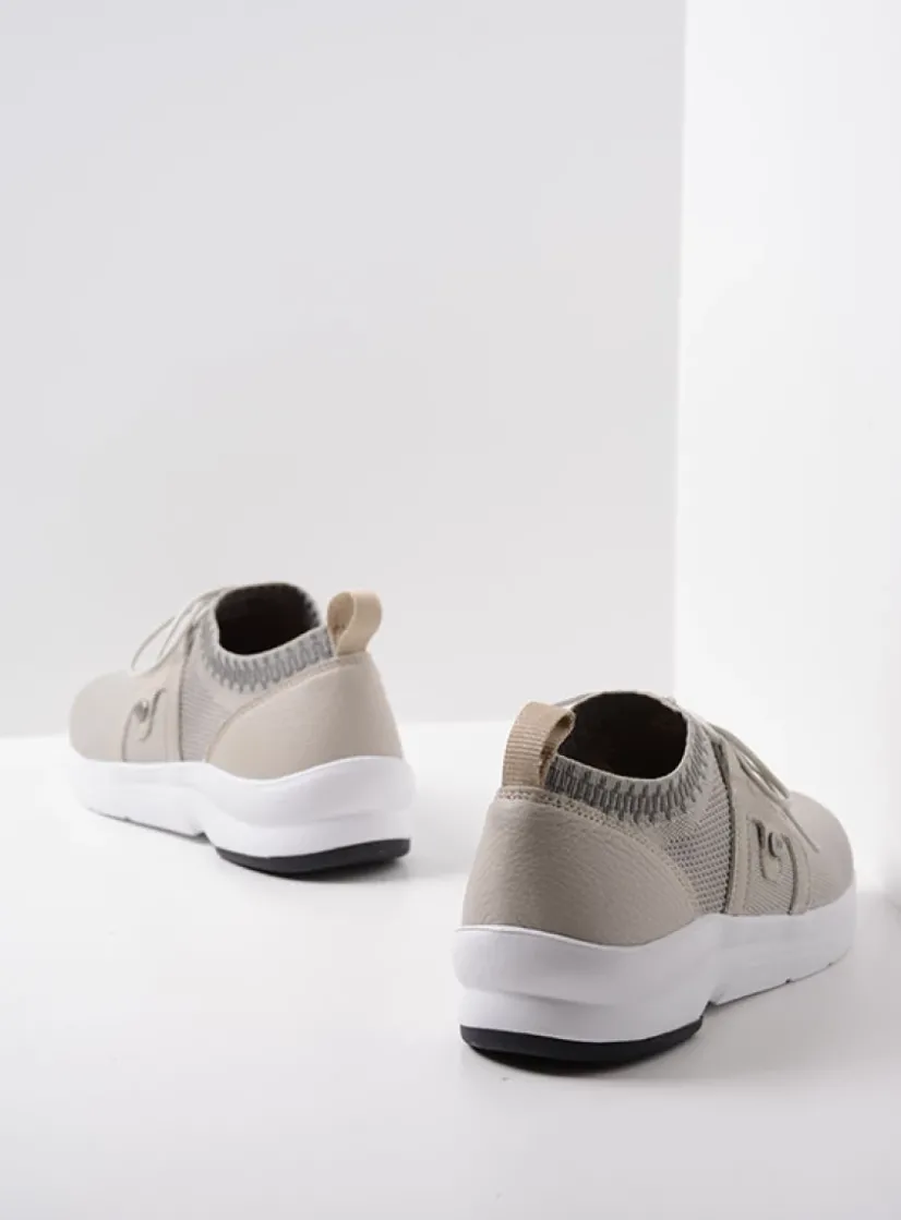 Wolky Kalona - gebroken wit 3D knitting<DAMES Lage Veterschoenen