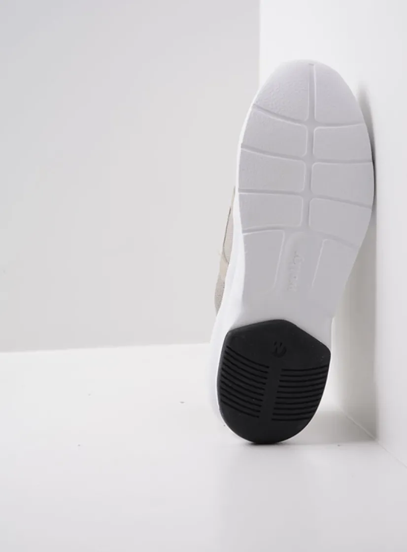 Wolky Kalona - gebroken wit 3D knitting<DAMES Lage Veterschoenen