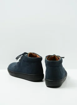 Wolky Kansas Lady XW - blauw nubuck<DAMES Hoge Veterschoenen|Herfst/Winter
