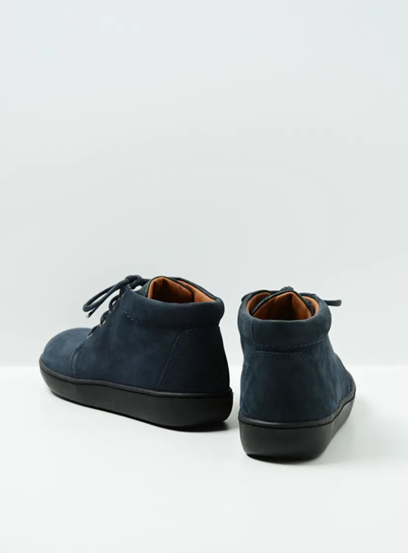 Wolky Kansas Lady XW - blauw nubuck<DAMES Hoge Veterschoenen|Herfst/Winter