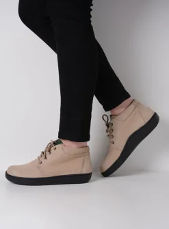 Wolky Kansas Lady XW - safari nubuck<DAMES Hoge Veterschoenen|Herfst/Winter