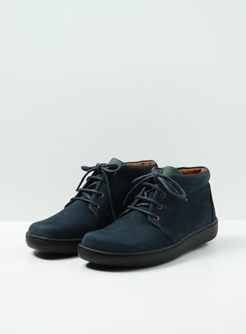Wolky Kansas Men - blauw nubuck<Heren Veterschoenen Heren|Nette Schoenen Heren