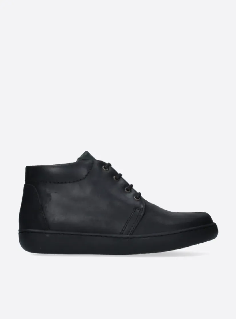 Wolky Kansas Men - zwart leer<Heren Veterschoenen Heren|Nette Schoenen Heren