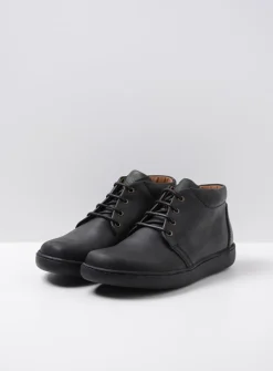 Wolky Kansas Men - zwart leer<Heren Veterschoenen Heren|Nette Schoenen Heren