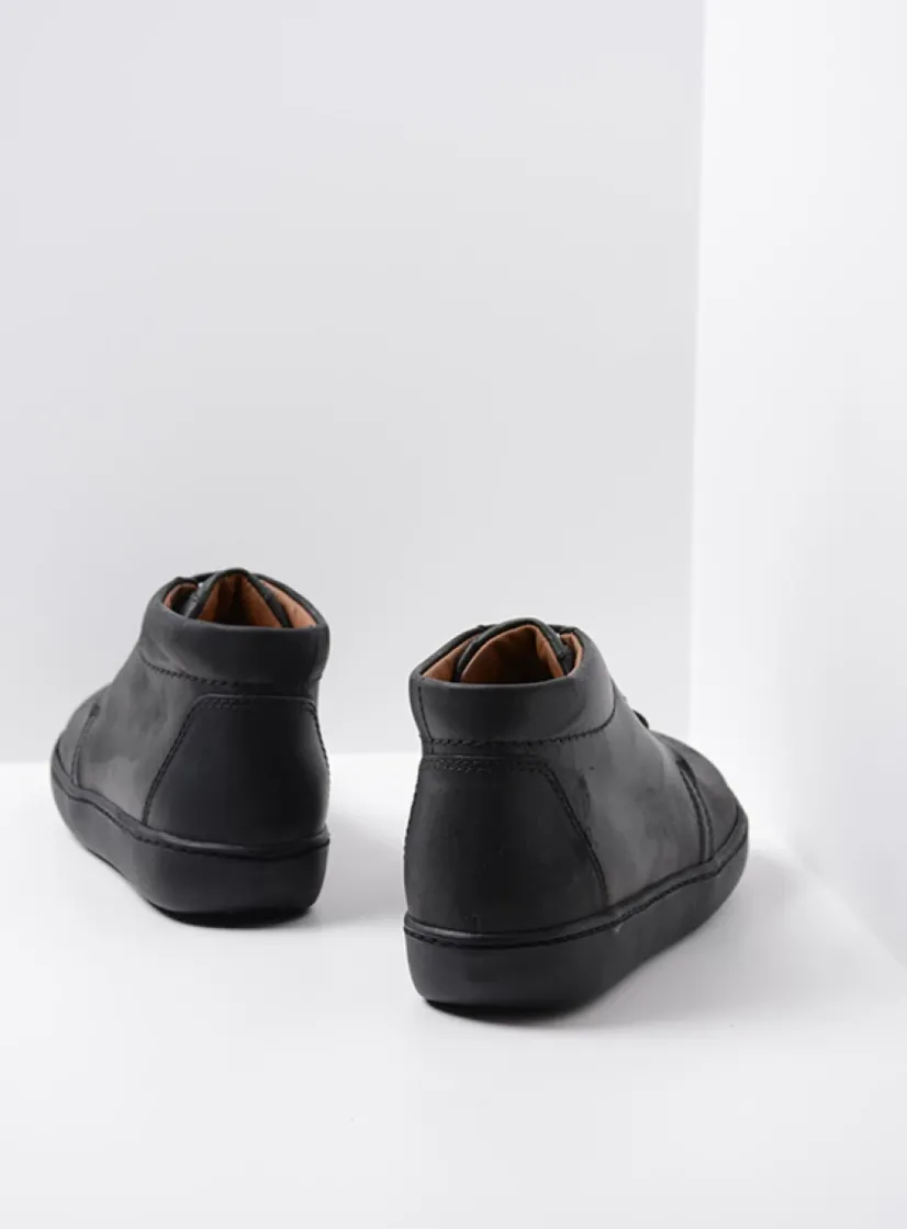 Wolky Kansas Men - zwart leer<Heren Veterschoenen Heren|Nette Schoenen Heren