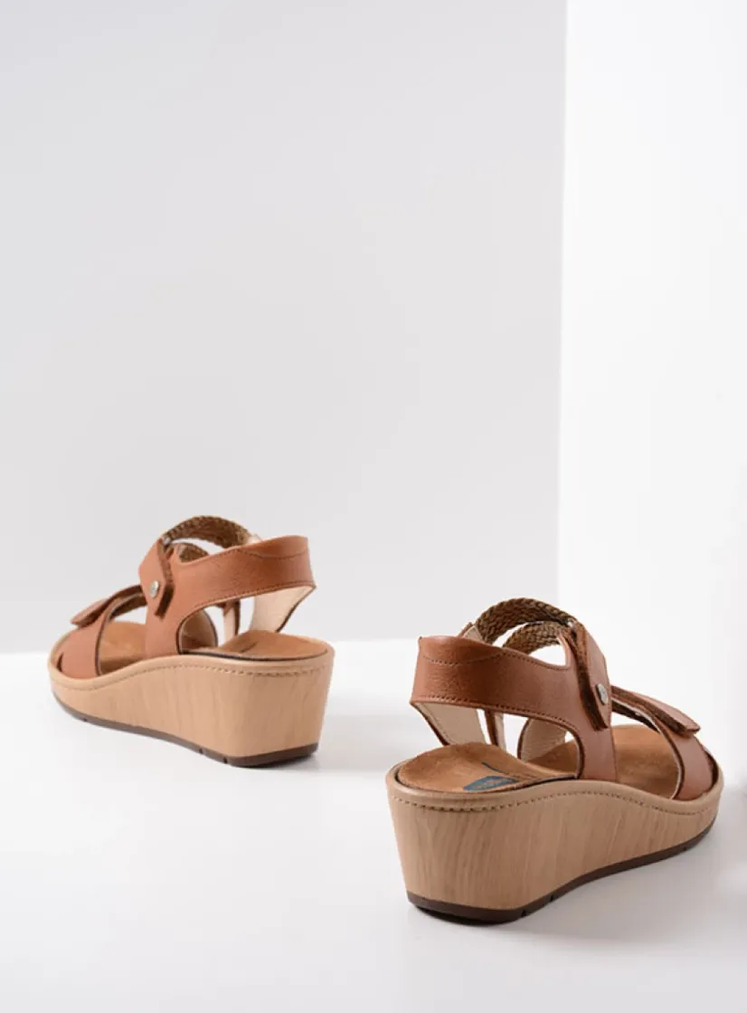Wolky La Jolla - cognac leer<DAMES Sandalen