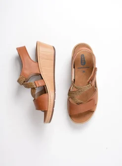 Wolky La Jolla - cognac leer<DAMES Sandalen