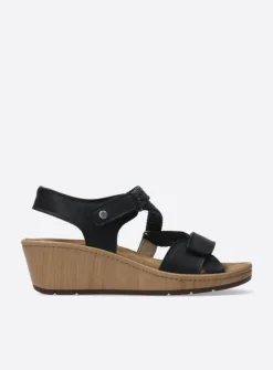 Wolky La Jolla - zwart leer<DAMES Sandalen