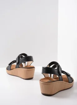 Wolky La Jolla - zwart leer<DAMES Sandalen