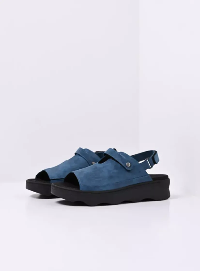 Wolky Laprida - blauw effectleer<DAMES Sandalen