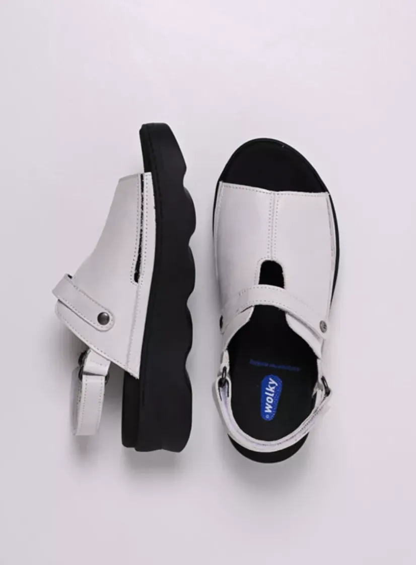 Wolky Laprida - wit effectleer<DAMES Sandalen
