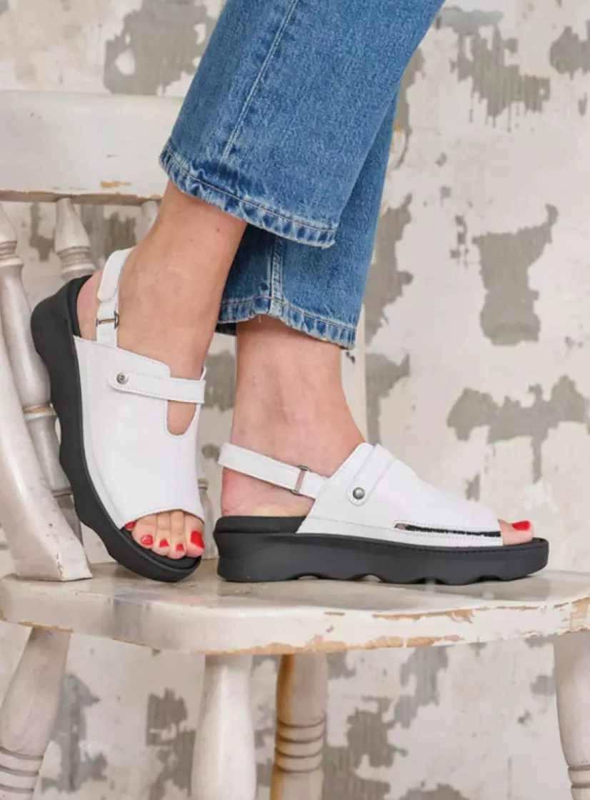 Wolky Laprida - wit effectleer<DAMES Sandalen