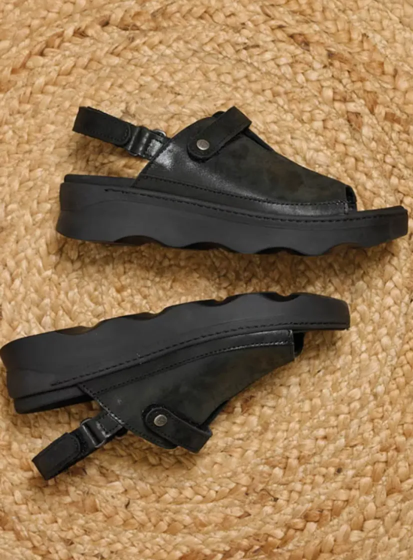 Wolky Laprida - zwart effectleer<DAMES Sandalen