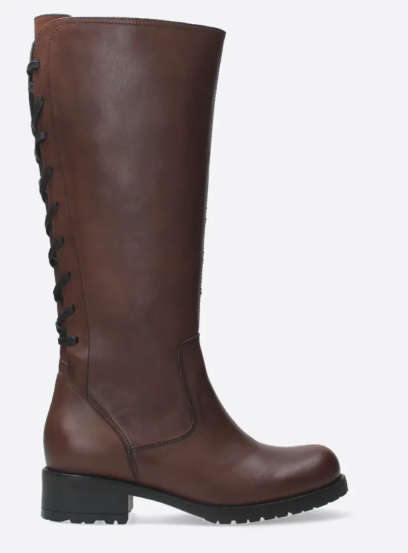 Wolky Lascana F2F - cognac leer<DAMES Lange Laarzen|Herfst/Winter