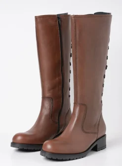 Wolky Lascana F2F - cognac leer<DAMES Lange Laarzen|Herfst/Winter