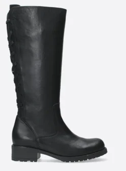 Wolky Lascana F2F - zwart leer<DAMES Lange Laarzen|Herfst/Winter