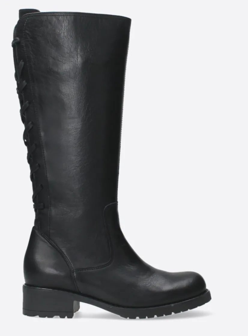 Wolky Lascana F2F - zwart leer<DAMES Lange Laarzen|Herfst/Winter