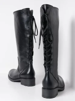 Wolky Lascana F2F - zwart leer<DAMES Lange Laarzen|Herfst/Winter
