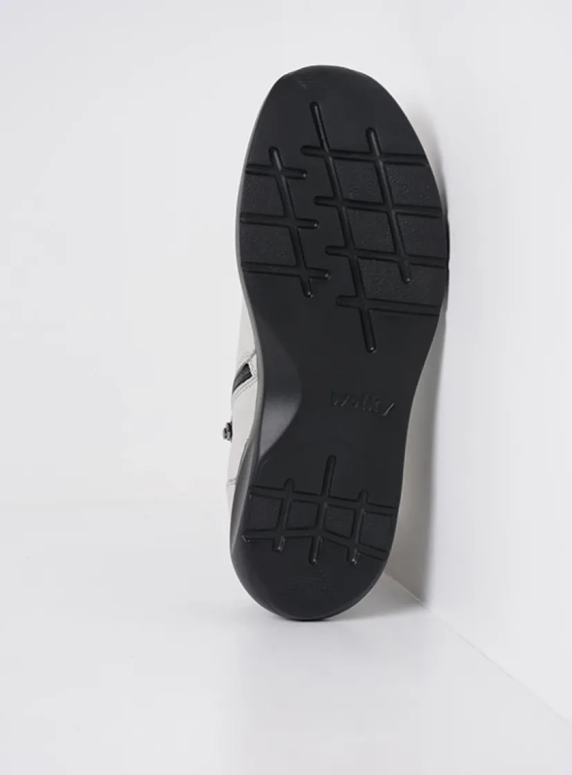 Wolky Lima - wol wit leer<DAMES Hoge Veterschoenen|Wandelschoenen