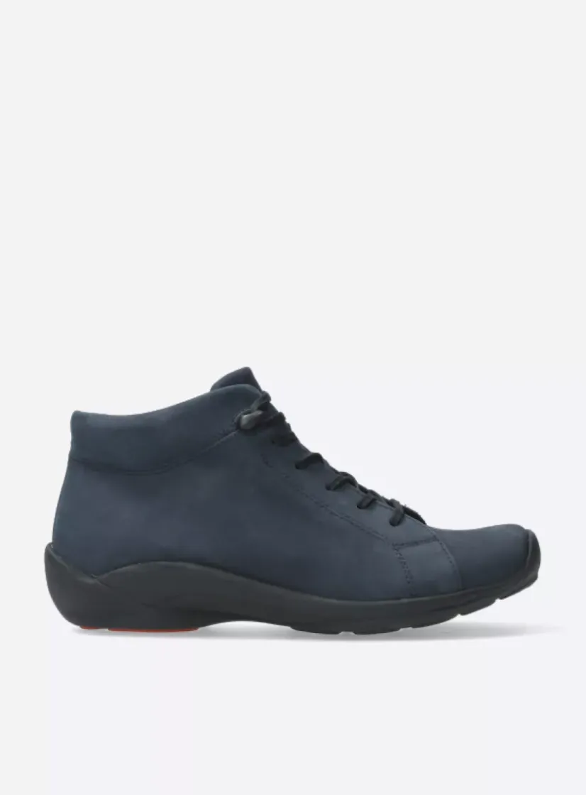 Wolky Louise - blauw nubuck<DAMES Lage Veterschoenen|Herfst/Winter