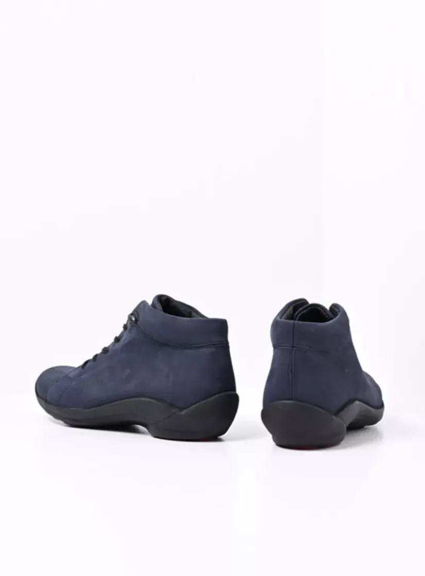 Wolky Louise - blauw nubuck<DAMES Lage Veterschoenen|Herfst/Winter