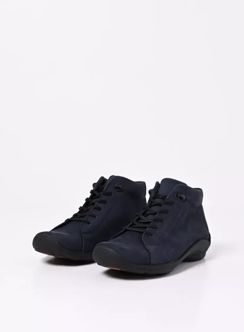 Wolky Louise - blauw nubuck<DAMES Lage Veterschoenen|Herfst/Winter