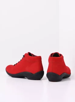 Wolky Louise - donkerrood nubuck<DAMES Lage Veterschoenen|Herfst/Winter