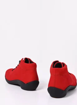 Wolky Louise - donkerrood nubuck<DAMES Lage Veterschoenen|Herfst/Winter